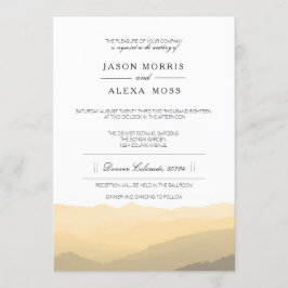 Invitación Montañas acuáticas de Rubor | Boda elegante