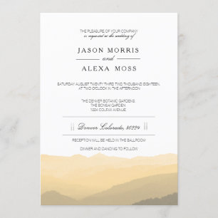 Invitación Montañas acuáticas de Rubor   Boda elegante