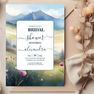 Invitación Montañas acuáticas Pine Forest Bridal Shower