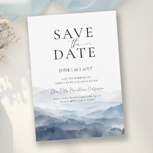 Invitación Montañas Blue Ridge Save the Date Boda Moderna