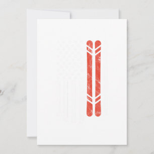 Invitación Montañas de deportes de invierno para esquiar en e