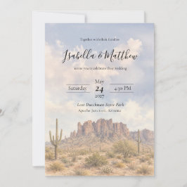 Invitación Montañas de la Superstición Cielo Azul Desierto de