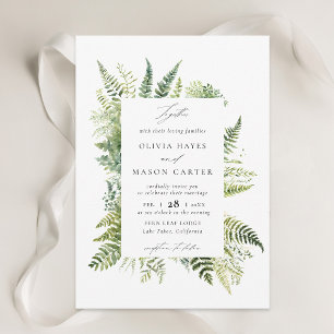 Invitación Montañas Forestales Boda Elegante de Woodland