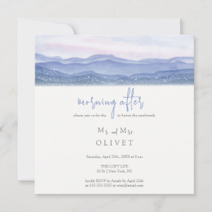 Invitación Montañas Púrpura por la mañana después