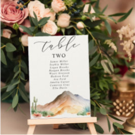 Invitación Montañas Rústicas | Número de tabla del Boda del d