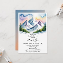 Invitación Montañas Smoky Ducha Parejas de Invierno