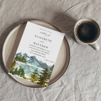 Montañas y árboles Boda Rústico