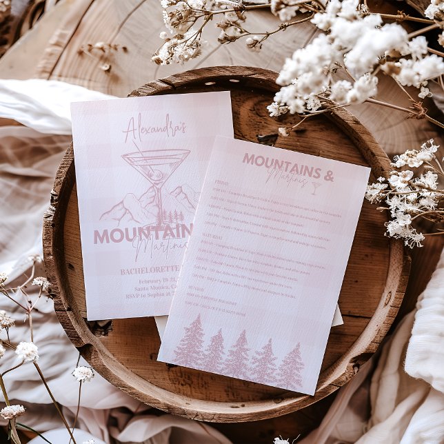Invitación Montañas y Martinis Bachelorette (Subido por el creador)