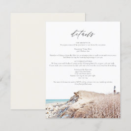 Invitación MONTAUK BEACH New York Ocean Details Insert Card
