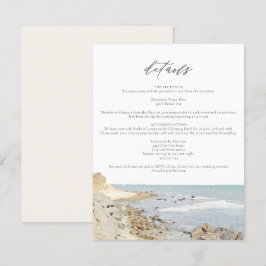 Invitación MONTAUK BEACH New York Ocean Details Insert Card