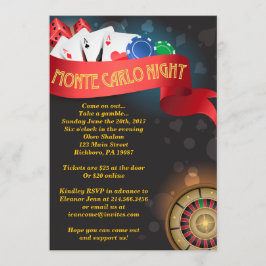 Invitación MONTE CARLO CASINO NIGHT Fund Recaudando una invit