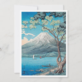 Invitación Monte Fuji desde la impresión del lago Yamanaka po