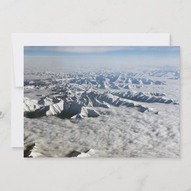 Invitación Montes de Himalaya bajo las nubes - Tíbet (Anverso)