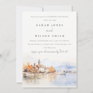 Invitación Montreux Suiza Paisaje Boda Aniversario