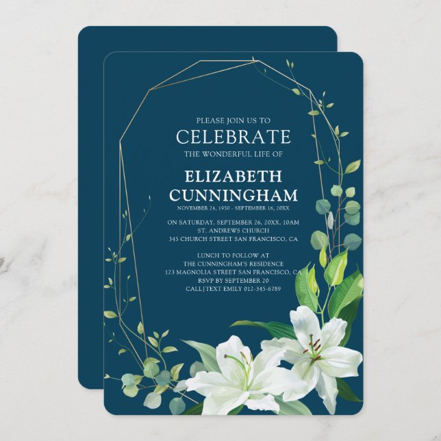 Invitación Monumento a la floración y el follaje modernos (Anverso / Reverso)