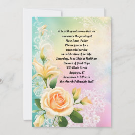 Invitación Monumento a Lily y Lilac Blancos