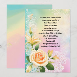 Invitación Monumento a Lily y Lilac Blancos