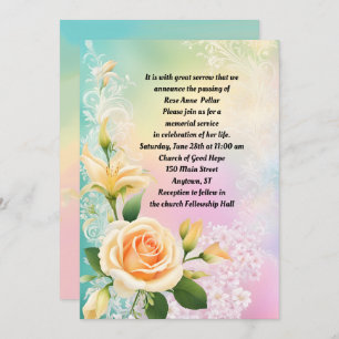 Invitación Monumento a Lily y Lilac Blancos