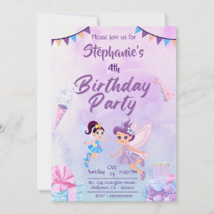 Invitación Monumento a los cuentos de hadas, bonito pastel mo