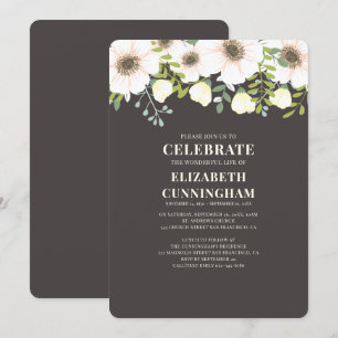 Invitación Monumento al Foliage moderno y las flores