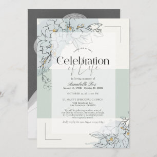 Invitación Monumento al funeral verde de la Gardenia