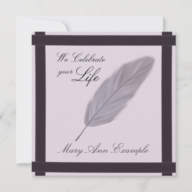Invitación Monumento al personalizable / Funeral Vivo Despert (Anverso)