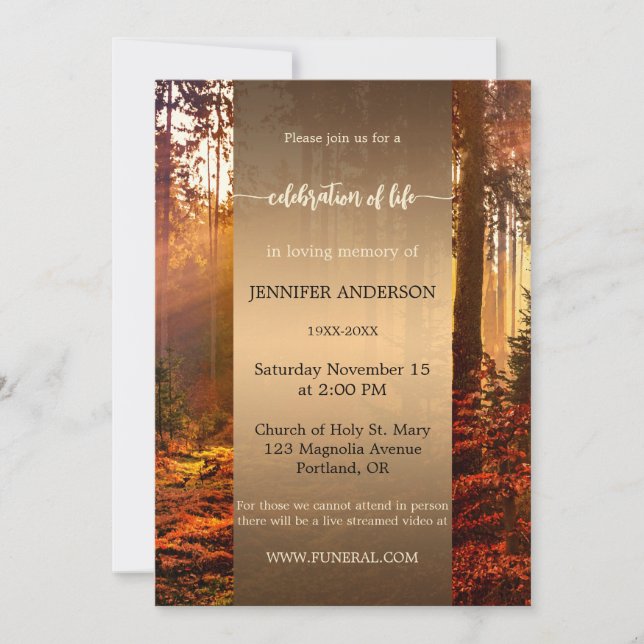 Invitación Monumento conmemorativo a la celebración del bosqu (Anverso)