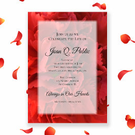 Invitación Monumento conmemorativo a la flor de clavel roja