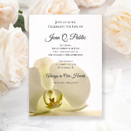 Invitación Monumento conmemorativo a la Flor de Orquídea Blan