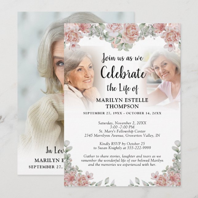 Invitación Monumento conmemorativo a la Flora Rosa de la Vida (Anverso / Reverso)