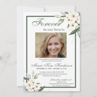 Invitación Monumento conmemorativo a los funerales de las flo