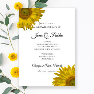 Invitación Monumento conmemorativo a los girasoles amarillos