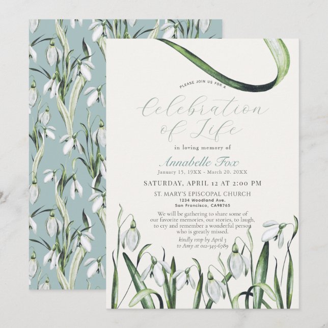 Invitación Monumento conmemorativo al funeral de la vida por  (Anverso / Reverso)