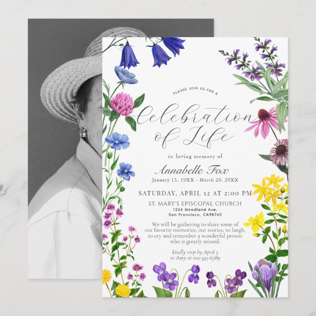 Invitación Monumento conmemorativo al funeral de las flores s (Anverso / Reverso)