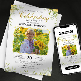 Invitación Monumento conmemorativo al funeral de los girasole