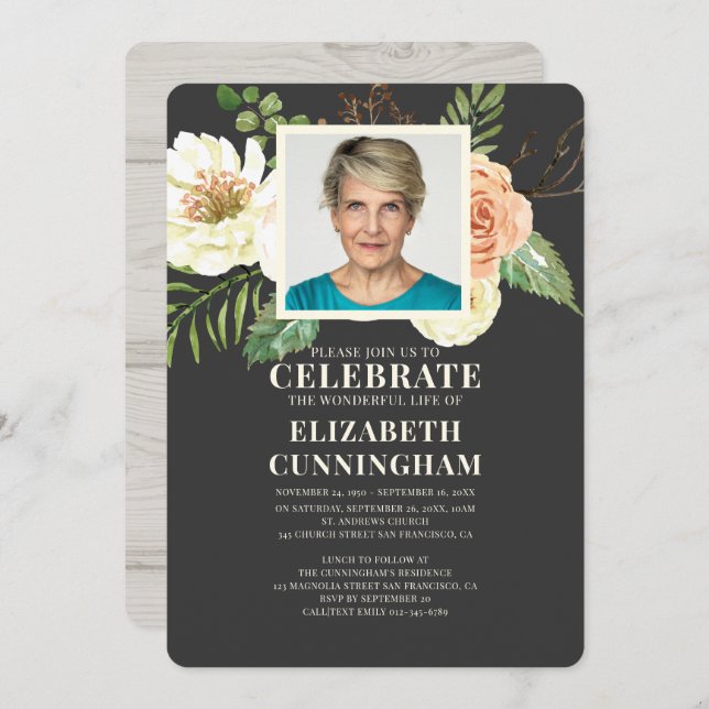 Invitación Monumento conmemorativo de la foto de Florencia de (Anverso / Reverso)