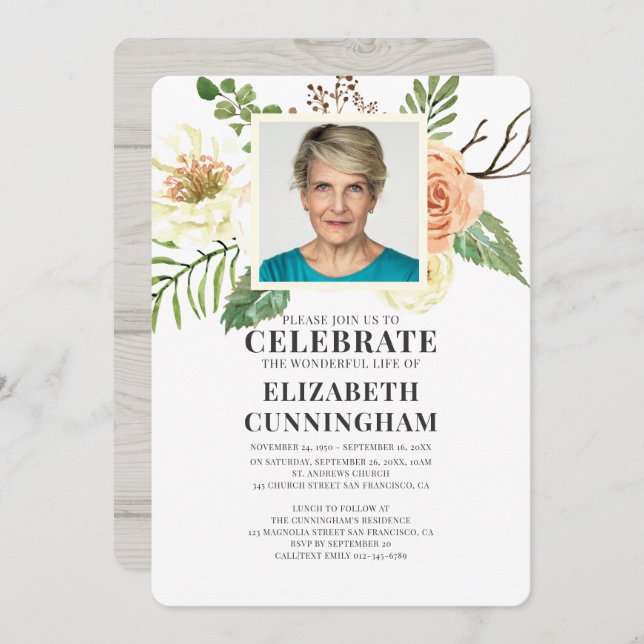 Invitación Monumento conmemorativo de la foto de Florencia de (Anverso / Reverso)