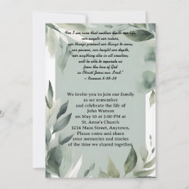 Invitación Monumento conmemorativo de las hojas verdes y blan