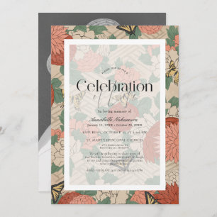 Invitación Monumento conmemorativo del funeral Beige asiático