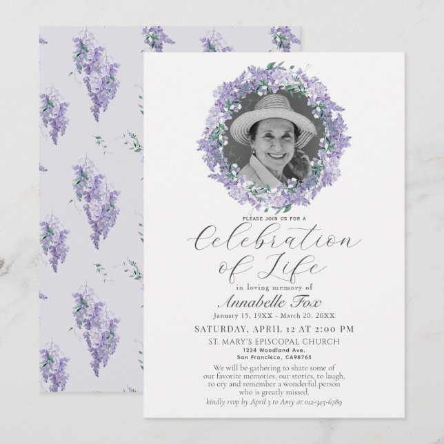 Invitación Monumento conmemorativo del funeral de la vida en  (Anverso / Reverso)