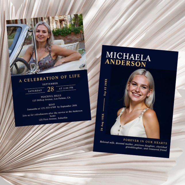 Invitación Monumento moderno / Funeral / Celebración de la Vi (Subido por el creador)