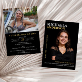 Invitación Monumento moderno / Funeral / Celebración de la Vi