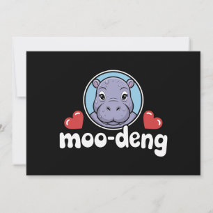 Invitación Moo Deng Cerdo Saltarín Imagen Tailandesa Bebé Hip