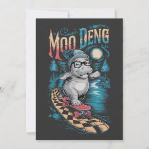Invitación Moo Deng Hippo encantador