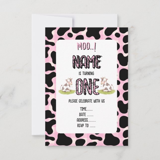 Invitación Moo, me estoy volviendo uno (Anverso)