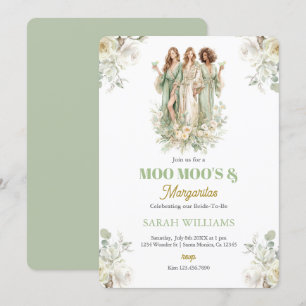 Invitación Moo Moos & Margaritas Sage Bridal Shower