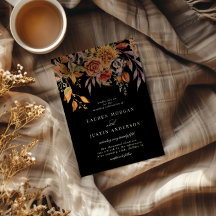 Moody Autumn Elegant Boda Floral