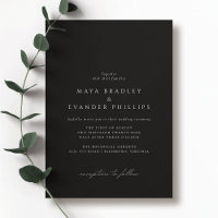 Moody Black | Elegante Boda Clásico Sin Tiempo