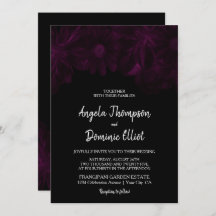 Moody Black Floral Boda