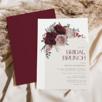 Moody Burgundy Floral Arch Bridal Brunch